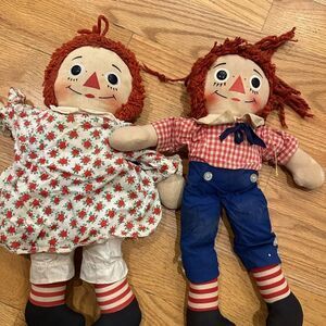 Knickerbocker Raggedy Ann & Andy vintage dolls